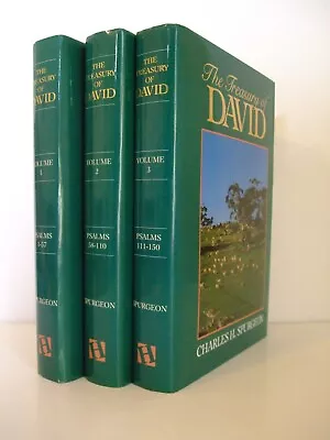 The Treasury Of David Full 3 Volume Set. Hendrickson Edition. C. H. Spurgeon • $84.95