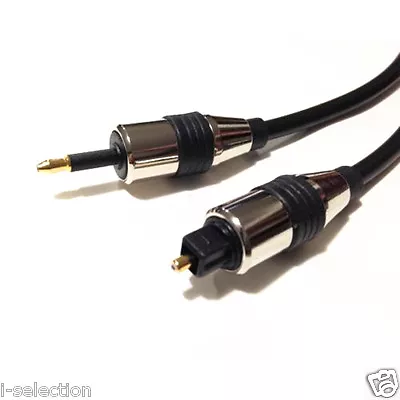 2m Toslink To Mini Toslink Optical Digital Audio Cable 5mm Thick Gold Plated • $22.99