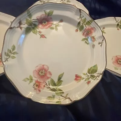 Mikasa Heritage Rose Petals Dinner Plates Japan  4 Dinner Plates • $25