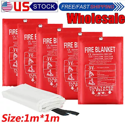 LOT Large Fire Blanket Fireproof For Home Kitchen Caravan Emergency Safety • $121.99