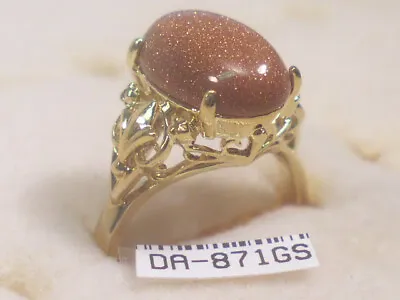 Sz's 5678910 Goldstone Ring Designer Vintage Semi-precious Gemstone Da871gs • $7.95