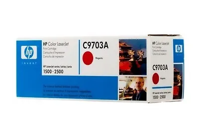 Genuine HP Color LaserJet 1500 2500 Magenta Printer Toner Cartridge C9703A • $16.95