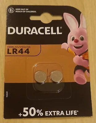 DURACELL LR44 2PACK Batteries A76V13GA/76A BRAND NEW ***FREE DELIVERY*** 🚚✅  • £2.99