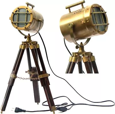 CollectiblesBuy Antique Tripod Style Vintage Model Searchlight Brown-Brass  • $101.76