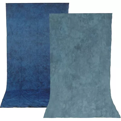 Impact Reversible Muslin Background (10 X 12' Stone Blue/Nickel) • $79.95