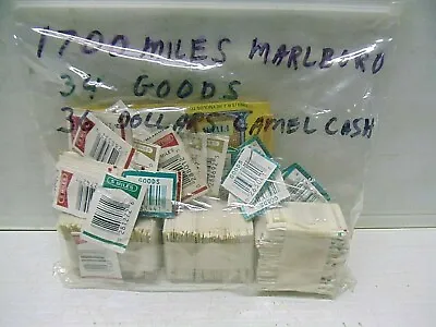 UNUSED 1700 Marlboro Miles 36 Dollars Of Camel Cash 34 Goods Rewards Cigarette • $19.90