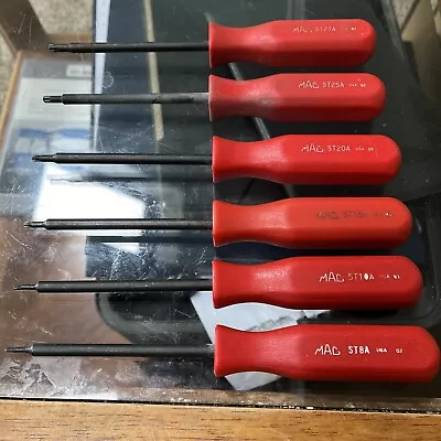 MAC TOOLS USA Hard Handle Torx Screwdrivers Lot Of Six • $40