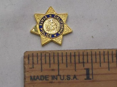Vintage Steckler Miniature Obsolete CALIFORNIA STATE POLICE Emblem Metal Badge • $18
