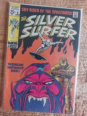 Silver Surfer #6 1969 Volume 1 - Worlds Without End - Marvel Comic VGF • £54.99