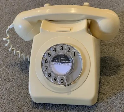 Vintage Ivory GPO 746 Rotary Dial Telephone - Classic Retro Phone • £19