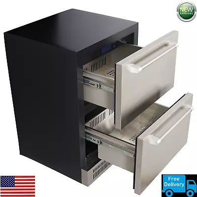 Ginkman 23.4  5.12 Cu.ft Indoor/Outdoor Undercounter Double-Drawer Refrigerator • $819.99