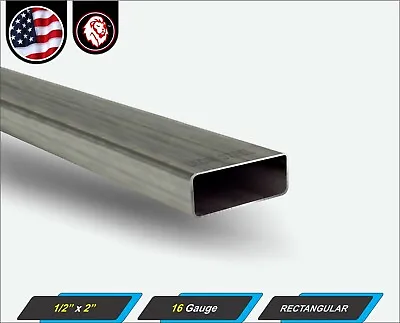 1/2  X 2  Rectangular Metal Tube - Mild Steel - 16 Gauge - ERW - 36  Long (3-ft) • $12.75