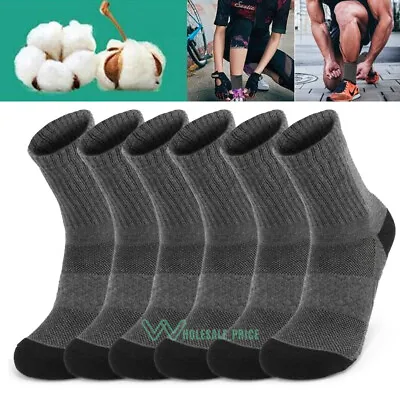 6 Pair Wool Socks 9-13 Men Breathable Ankle Socks Hiking Hunting Thermal Outdoor • $15.09