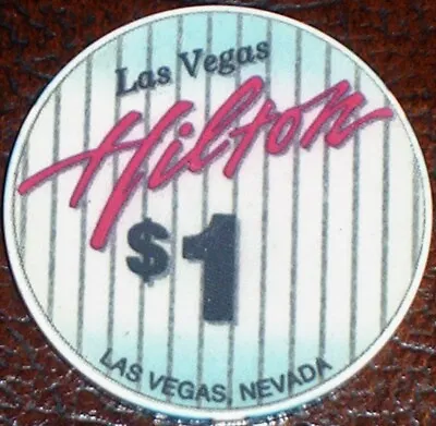 Old $1 LAS VEGAS HILTON Casino Poker Chip Vintage Antique Chipco Mold Las Vegas  • $4