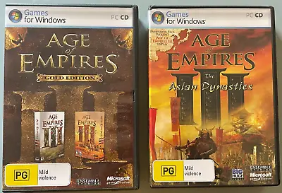 Age Of Empires III Gold Edition + Asian Dynasties (Complete) PC Game For Windows • $29.99
