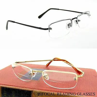 +100 To +400 Bifocal Readers Semi-Rimless Lightweight GET REWARDS SPRING HINGES • $15.99