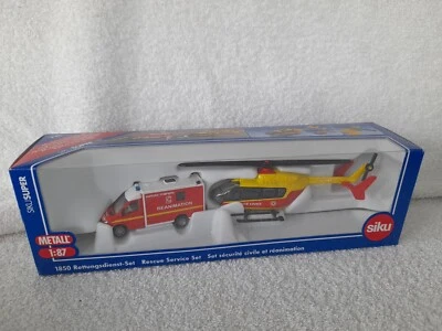 £12.99 • Buy Siku Rescue Service Set  Ambulance And Helicopter - 1:87 Scale 1850