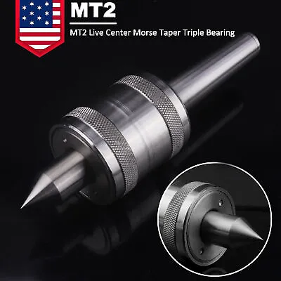 MT2 Live Center Morse Taper 2MT Triple Bearing Spindle Lathe Milling CNC Chuck • $25.18