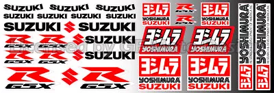 Suzuki GSXR Sticker Set Laminated Decals GSX-R 600 1000 Yoshimura 750 WHT /124 • £12.54