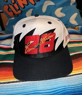 Vintage 90’s Ernie Irvan Logo 7  Sharktooth NASCAR Snapback Hat Cap #28 • $49.99