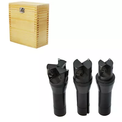 3 PC 90 Degree R8 Shank Indexable End Mill Set Set 1.0  1-1/4  1-1/2  • $94.99