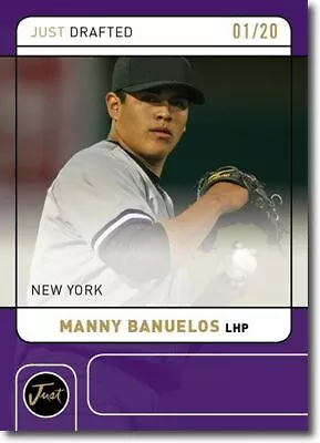 MANNY BANUELOS 2011 Just DRAFTED Rookie Mint PURPLE Parallel RC #/20 • $9.74