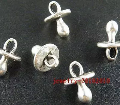 70pcs Tibetan Silver Baby Pacifier Pendants 13.5x10mm Zn3004 • $6.49