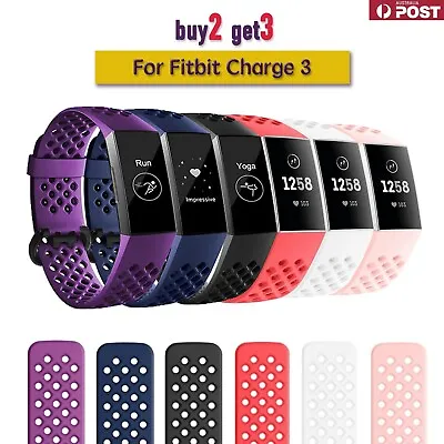 For Fitbit Charge 3/SE 4 Bands Replacement Silicone Wristband Watch Sports Strap • $6.54