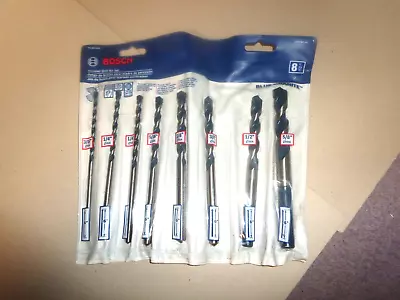 New 8 Piece Bosch 6  Blue Granite Carbide 3/16-5/8  Hammer Drill Bit Set Hcbg800 • $19.99