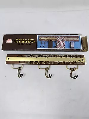 Vintage 24 Hook Automatic Tie & Belt Rack Friendly Home Parties W/box • $19.99