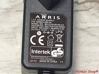 Arris MU12-S120100-C5 12V 1A 1000mA /#J PKL 9011 • $4