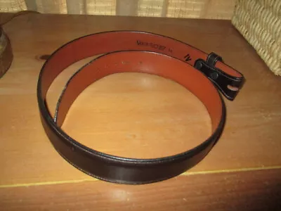 VOGT Dark Brown Leather Belt Strap Men Sz 34 • $39.99