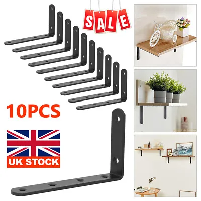 10pc Shelf Brackets Handmade Rustic Heavy Duty Industrial Steel Scaffold Board • £7.99