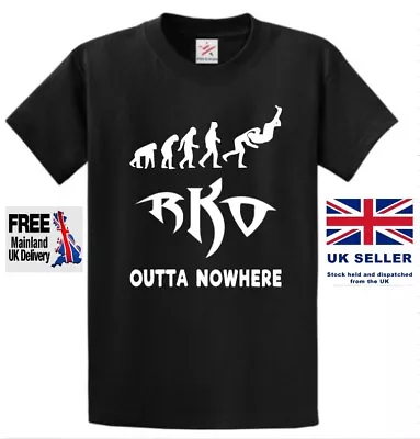 Unofficial Men's Wrestling T Shirt Randy Orton RKO The Viper Outta Nowhere WWE • £12