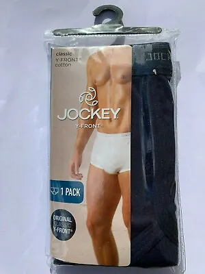 Men's Jockey Y Front Navy Blue Size 115-119cm (28) Underwear Briefs Jocks Undies • $15.95