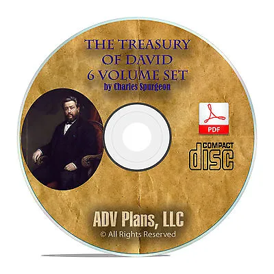 The Treasury Of David Charles Spurgeon Bible Study Book Of Psalms PDF CD F32 • $7.99