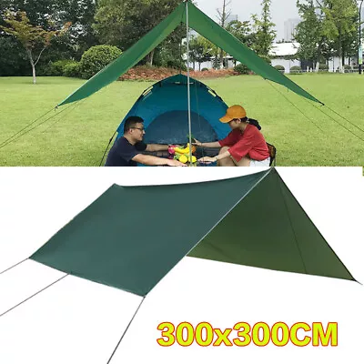 3x3M Camping Hammock Tent Tarp Rain Fly Cover Waterproof Shelter Lightweight NEW • £16.99