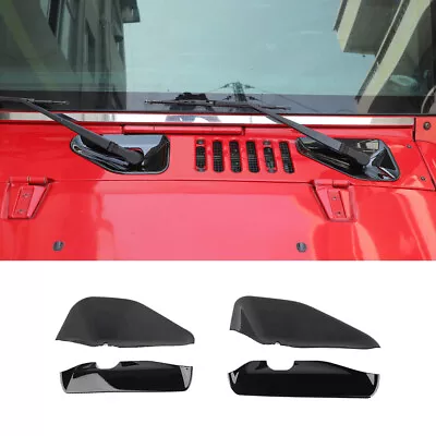 Black Front Window Windshield Wiper Base Trim Cover For Jeep Wrangler JK 2007-18 • $41.79