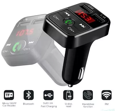 Wireless Bluetooth Car FM Transmitter Handsfree Kit MP3 Player Adapter Charger • $15.12