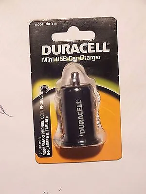 New DURACELL Mini USB Car Charger DU1618 Most Cell Smart Phones Tablets E-Reader • $4.99