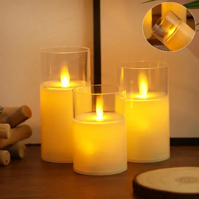 £7.06 • Buy Battery Flameless LED Pillar Candle Tea Lights Simulation Candles Home Party UK