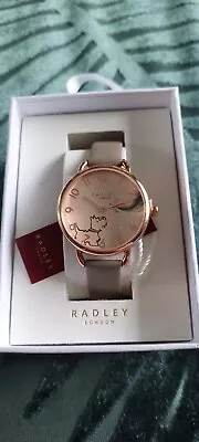 Radley RY21470 Rose Gold Plated Grey Leather Strap Watch • $37.30