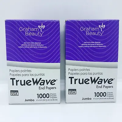 $6.99 • Buy Graham Beauty Salon Truewave Jumbo End Paper 1000 Pack - HC-26067 New Lot Of 2