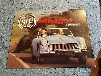 MG Midget Mk1 Brochure 1963 VGC 1098cc Poster Safety Fast FREE POST • $24.88