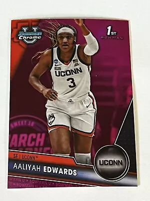 2024 Bowman Univ. Chrome - 1st - PINK Refractor 🏀 Aaliyah Edwards • $0.99