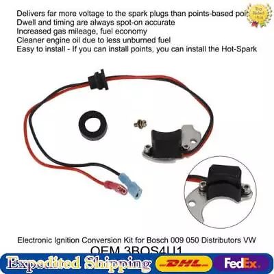 $77.61 • Buy Electronic Ignition Conversion Kit For Bosch 009 050 Distributors 3BOS4U1 VW ！