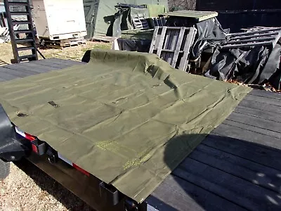 MILITARY SURPLUS A-21 CARGO BAG PARACHUTE CANVAS TARP -COVER ONLY-- 8x9 FT -ARMY • $58