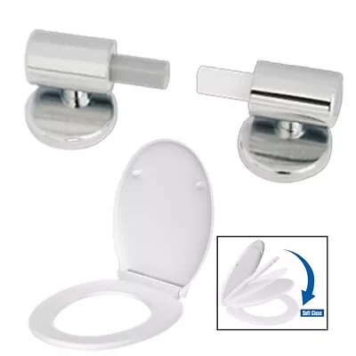 Quiet And Smooth Soft Close Hinges Ideal For Traditional & Contemporary Toilets • £16.32