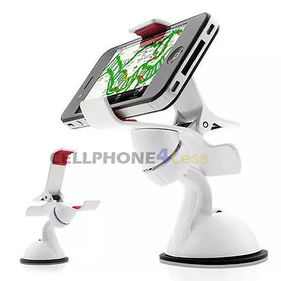 Universal Phone Car Mount For Samsung Galaxy S2 S3 S4 S5 S6 S7 - White • $5.98