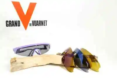 Vuarnet Purple Sport Biking Sunglasses ONE FRAME WITH 4 LENS (Brown And Gray) • $103.20